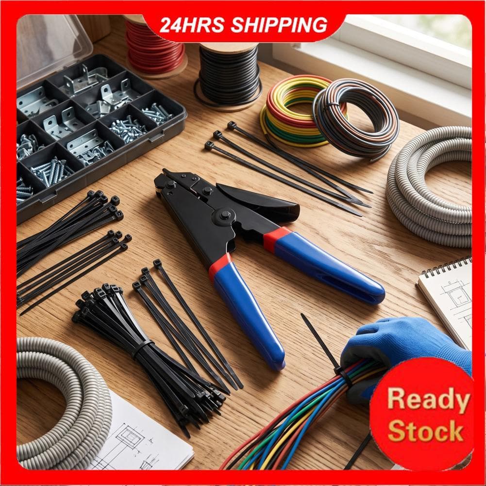 Pethome-BR Plástico Nylon Tie Shrink Gun 150 Lbs Ferramenta de tensão de cabo para laços de 0,14 a 0,37 polegadas