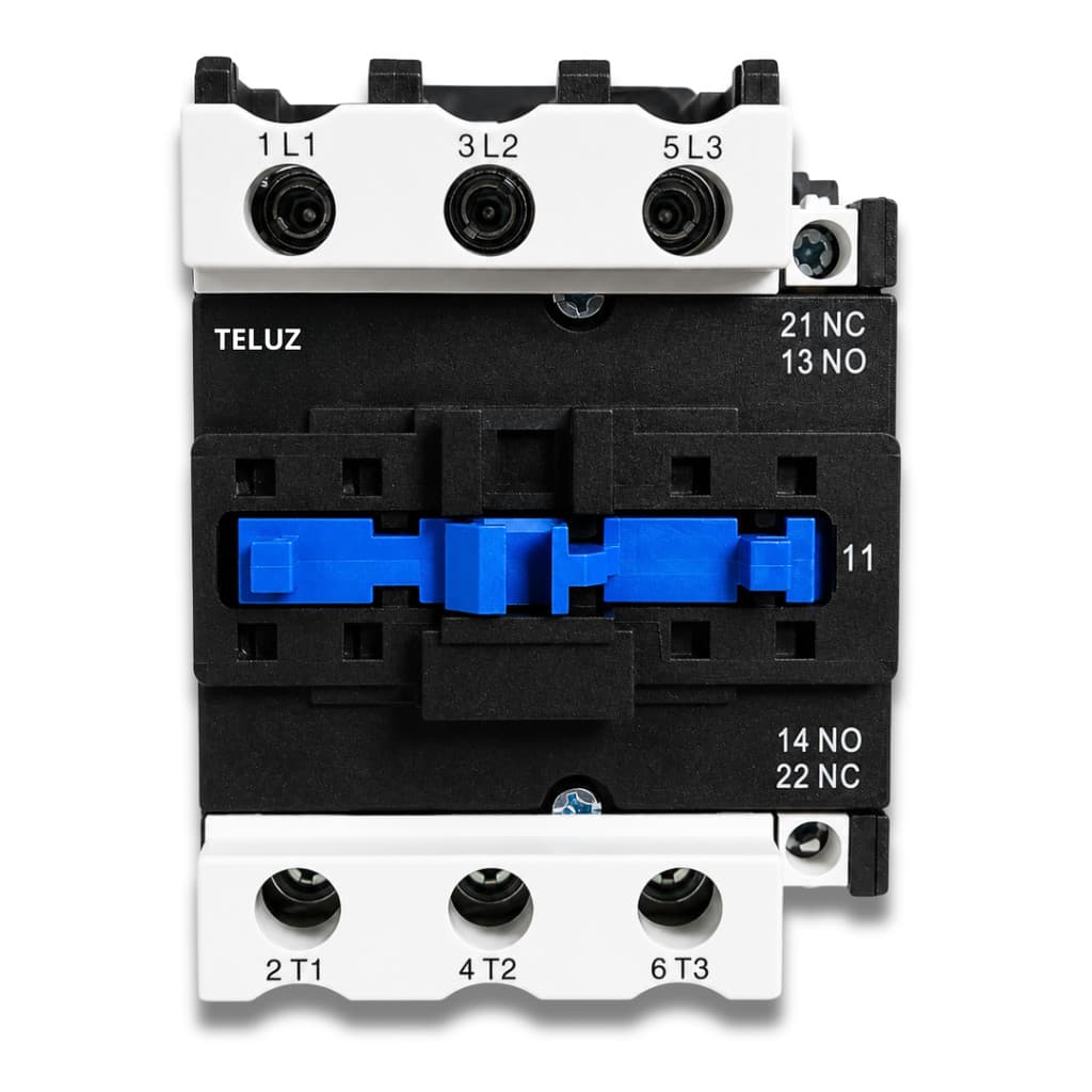 Contator Industrial Trilho Din Tripolar 80a 220v 1na+1nf Teluz