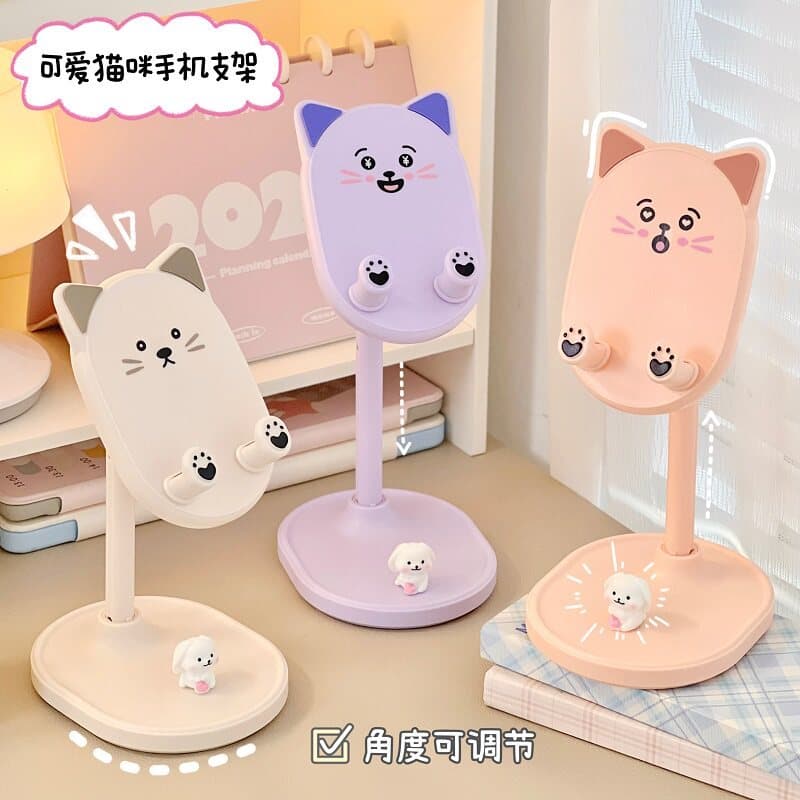 Suporte fofo para celular Suporte para celular de mesa Dormitório estudantil assistindo TV assistindo Drama Ferramenta ú