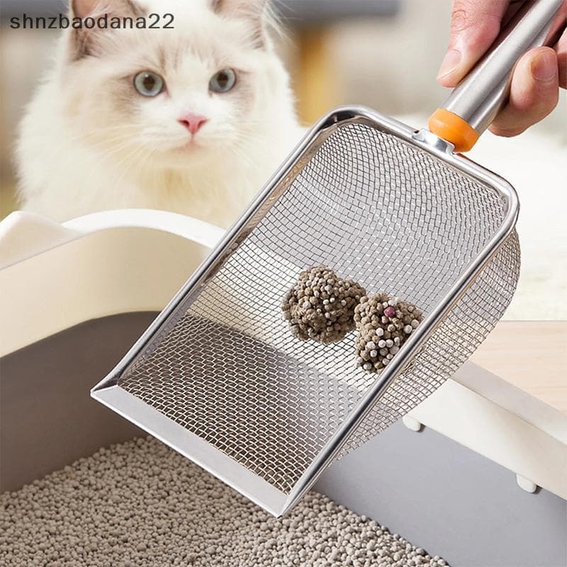 [Shnzd] Colher De Areia Para Gatos De Malha Fina De Aço Inoxidável , Fácil De Limpar , Pá Não Sti Répteis , Eficiente ,