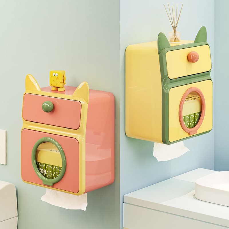 Dispensador de lenços de papel montado na parede para banheiro – Dispensador de papel higiênico minimalista de alta qual