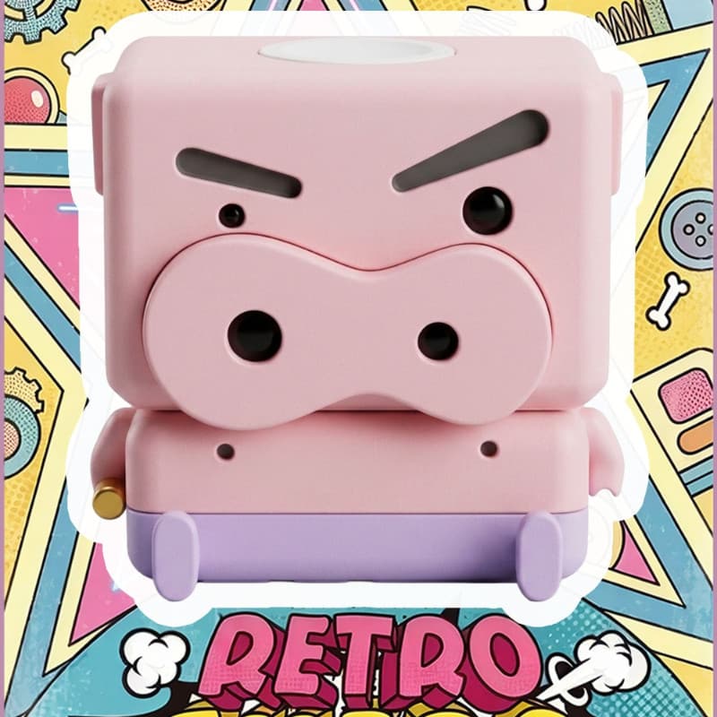 Série Crayon Shin-chan Suporte de Relógio do Zouemon Gordinho, Ornamento de Mesa com Modelo Fofo do Porquinho Zouemon, D