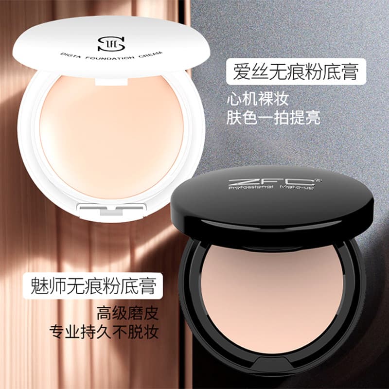 ZFC Fundação Creme Influencer Corretivo Escondendo Manchas Marcas de Acne Rasgo Groove Olheiras Iluminando Contorno