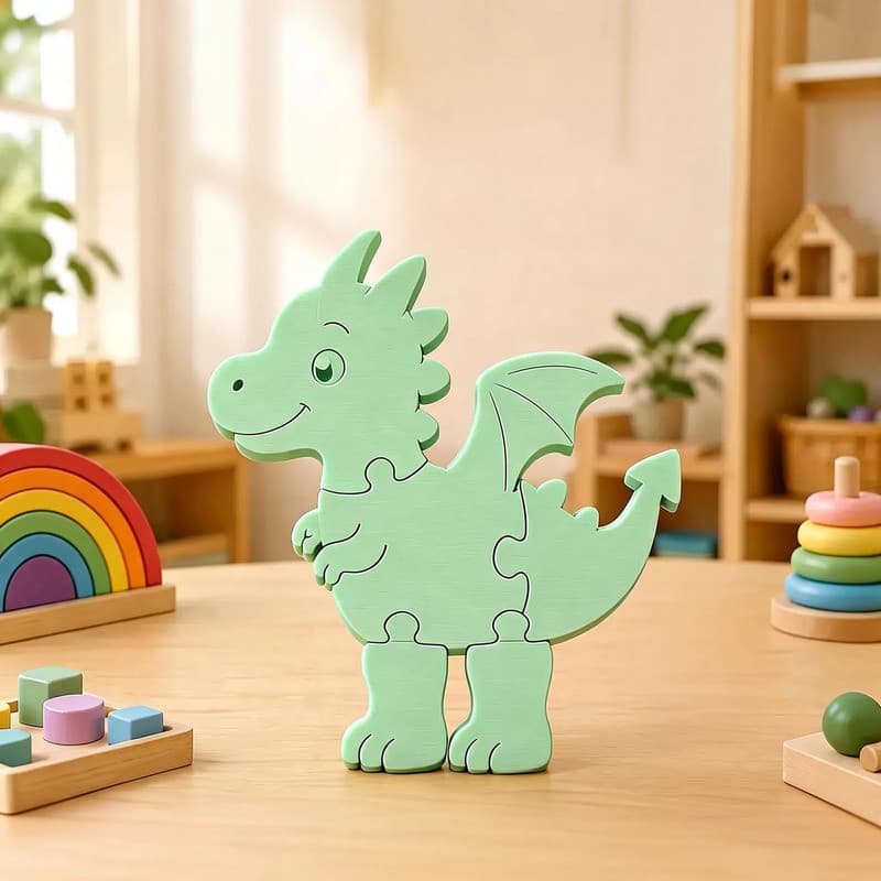 Quebra-Cabeça 3D Dragão Montessori