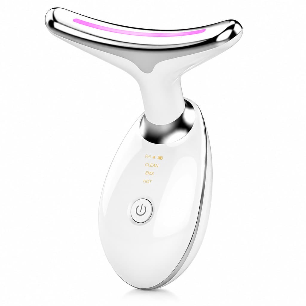 Portátil Beleza Pele Firmeza Pescoço Led Vibração Fóton Levanta A Anti-Rugas Remover Massageador