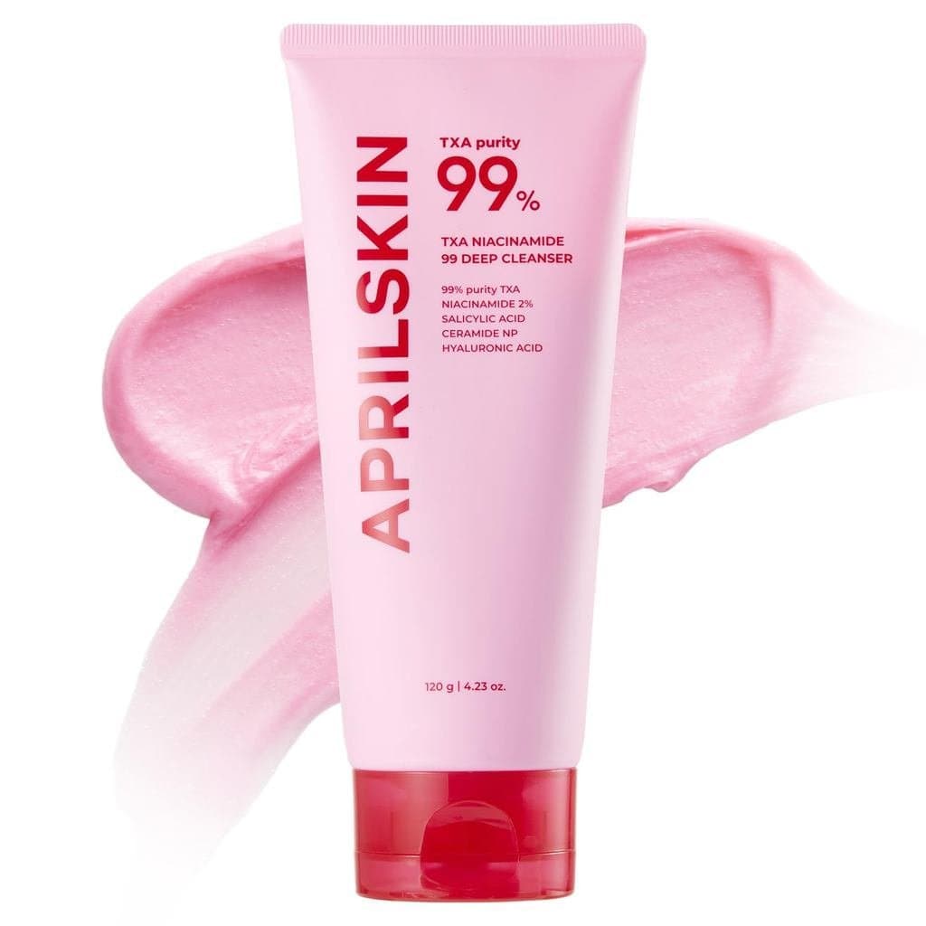 APRILSKIN TXA Niacinamida 99 Cuidado dos Poros Limpador Profundo Pink Bubble Gum |   99% de Alta Pureza TXA+Niacinamida