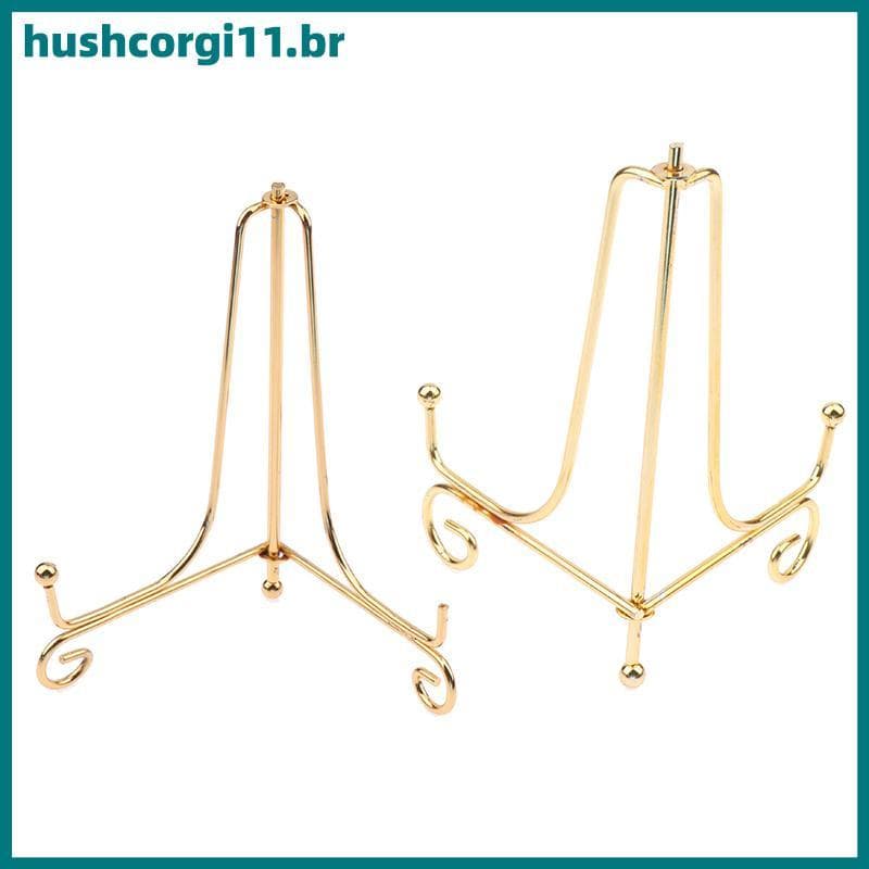 Suporte De Exibição De Ferro Dourado HUSH-Cavalete Para Placa De Foto De Livro , Rack De Armazenamento Decorativo BR