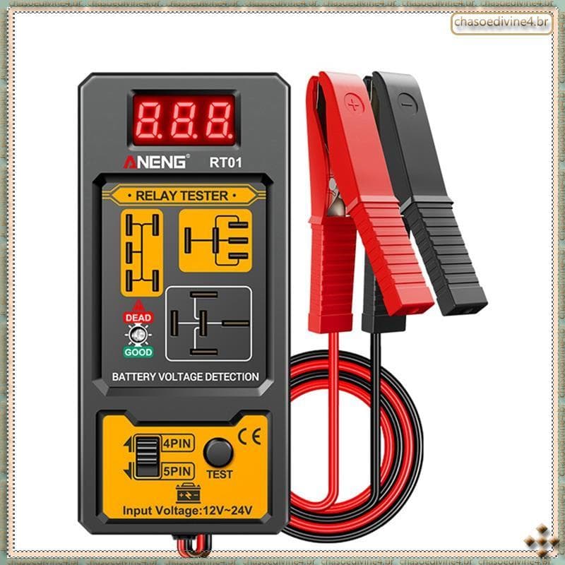 [Ykr] Testador De Tensão Relé De Carro Universal 12-24V Verificador De Bateria Eletrônico Automotivo Luz LED