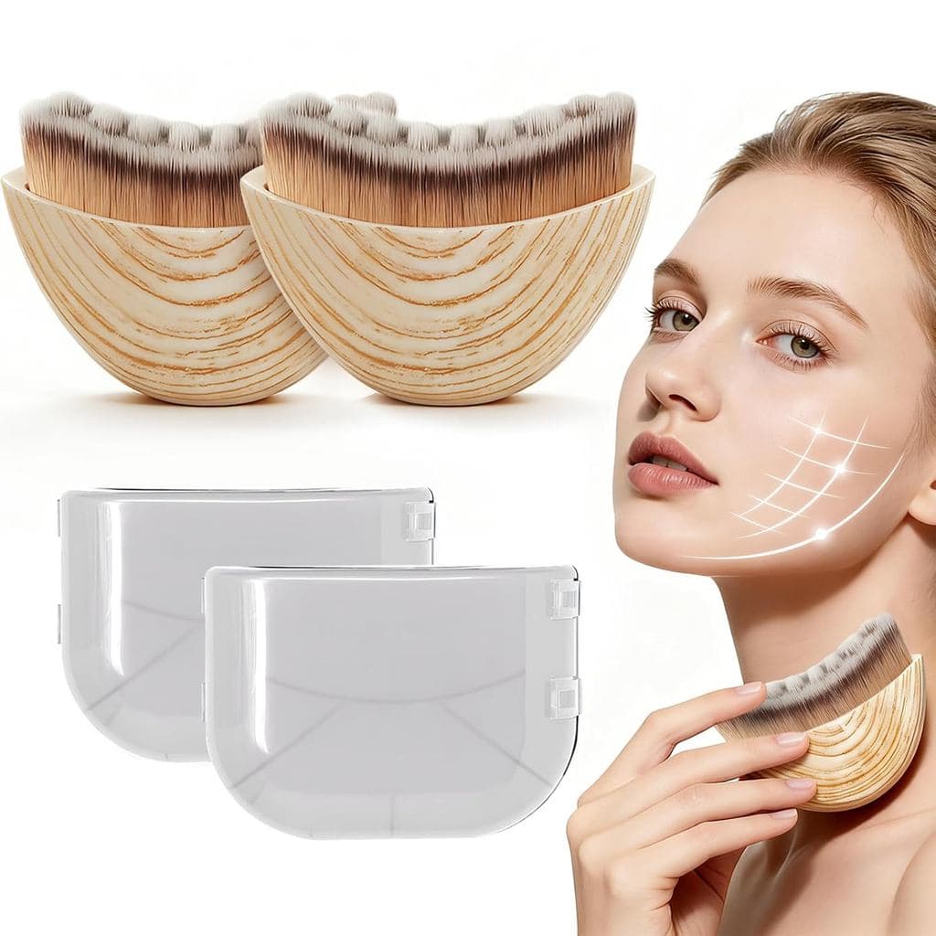 2 Escovas Faciais para Contorno Linfático, Massageador de Drenagem Linfática com Design Ergonômico, Escova Facial Linfát