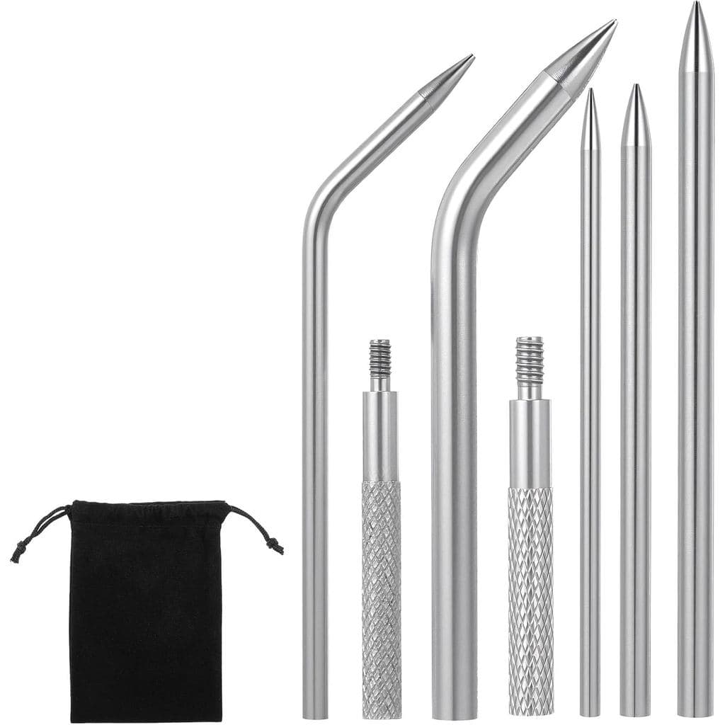 5 Agulhas para Laçar Luvas de Softball e Baseball com 2 Porcas de Extensão, Kit de Laçagem para Luvas de Softball e Base