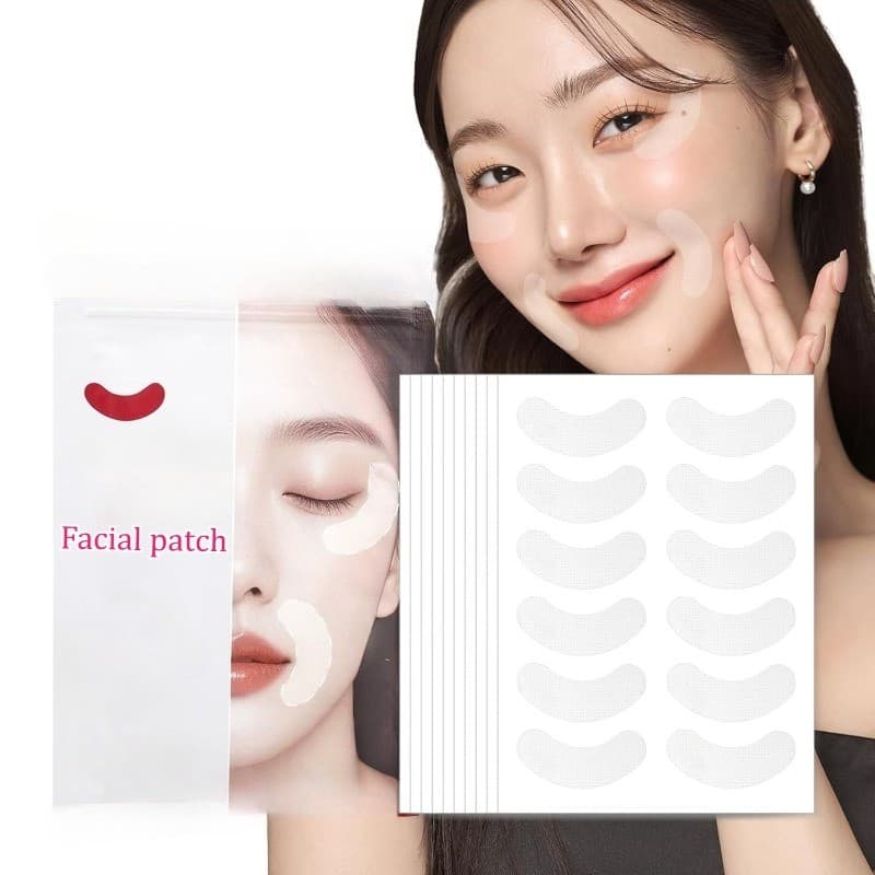 5 Folhas/60 Adesivos Adesivo De Beleza facial , Ferramenta Respirável Para Cuidados Com A Pele Adequada Testa E De Rosto