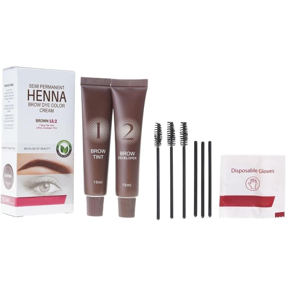 Kit de Tintura para Cílios e Sobrancelhas de Secagem Rápida, Kit de Cor para Sobrancelhas, Tintura para Sobrancelhas de
