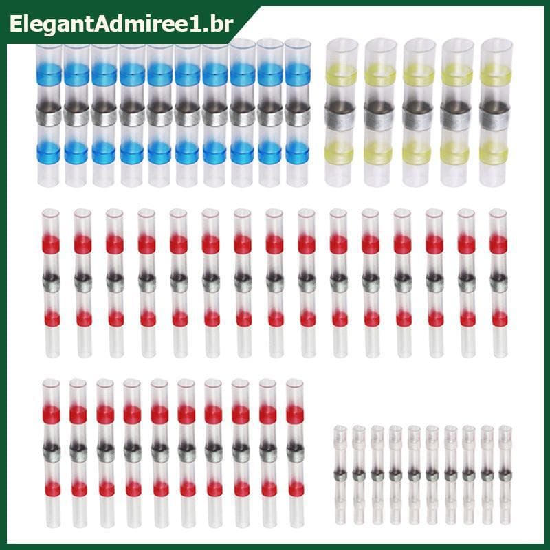 ELEGA 50 Unidades Manga De Solda Termo Retrátil Vedação À Prova D'água Fio Emenda Conector Kit De Tubo