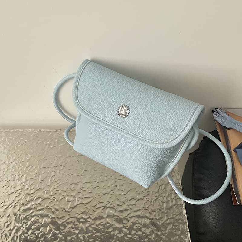 2026 Nova Bolsa Quadrada Pequena com Padrão de Lichia Estilo Coreano para Mulheres, Bolsa de Ombro Versátil e Elegante,