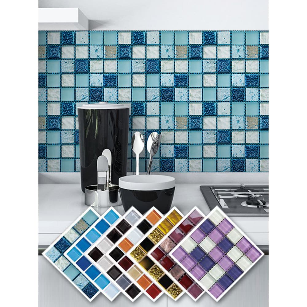 Decoração de parede do banheiro telha adesivos cozinha auto-adesivo adesivos de parede à prova dwaterproof água à prova