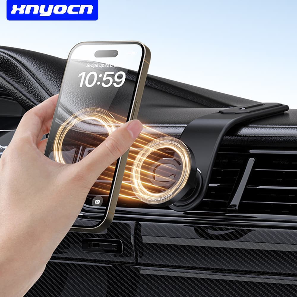 Suporte Magnético Para Telefone Painel De Carro Com Braço Flexível , Instalação Rápida via Velcro E Ímãs N52 360 ° Rotaç