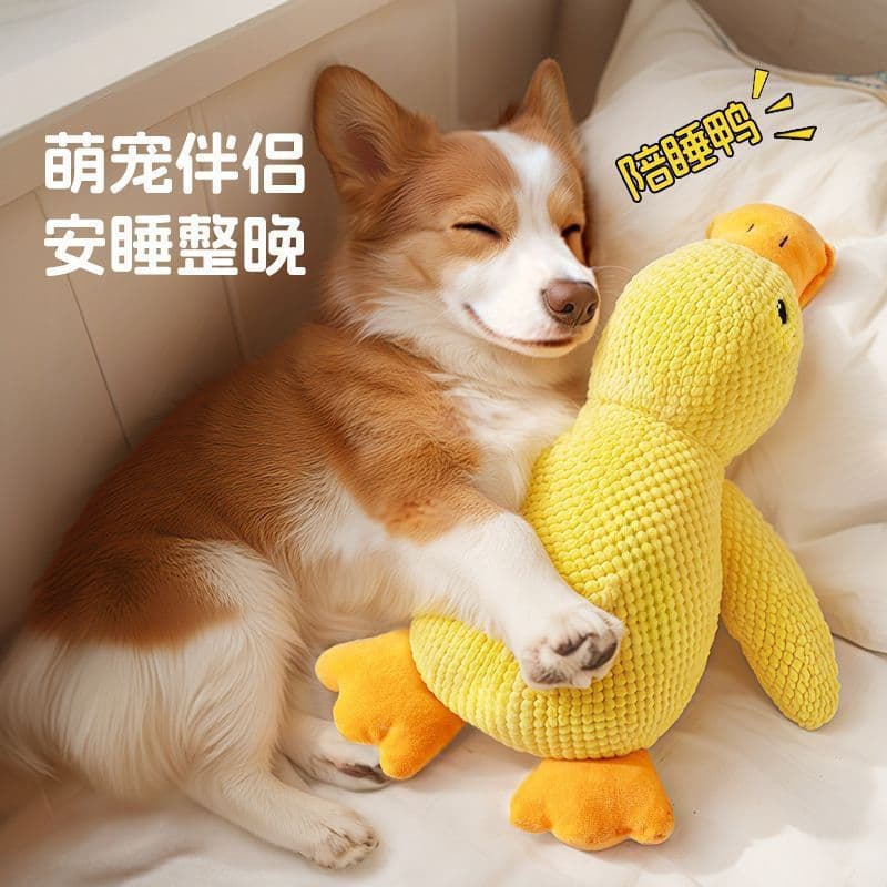 Brinquedos para animais de estimação auto-feliz Super econômico dormir pequeno pato amarelo Bellington resistente à mord