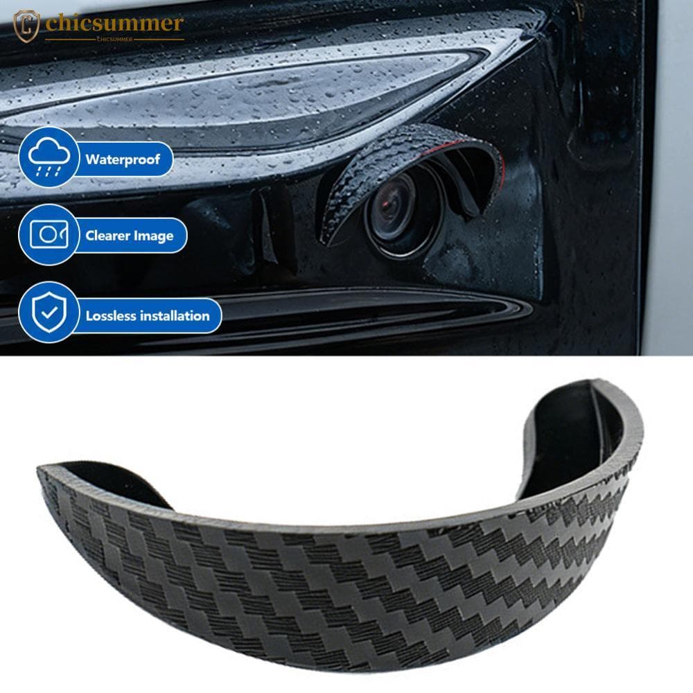 CHICSUMMER Protetor De Lente De Câmera Traseira De Carro De Fibra De Carbono Vista Capa De Backup 360 Proteção Anti Arra