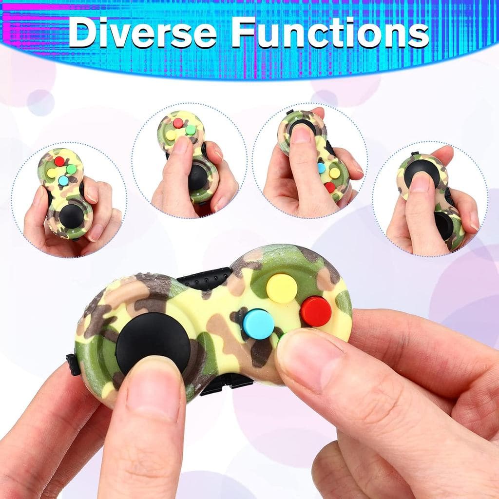 Tiny Video Game Fidget-Brinquedo De Apertar Antiestresse Com Botões Brilhantes Para Alívio De Ansiedade