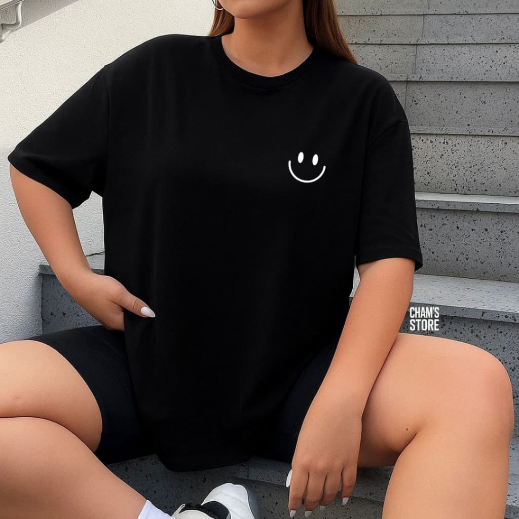 T-shirt feminina Camiseta Gym Academia Treino Blusa Estilosa Preta Branca 100% algodão oversized
