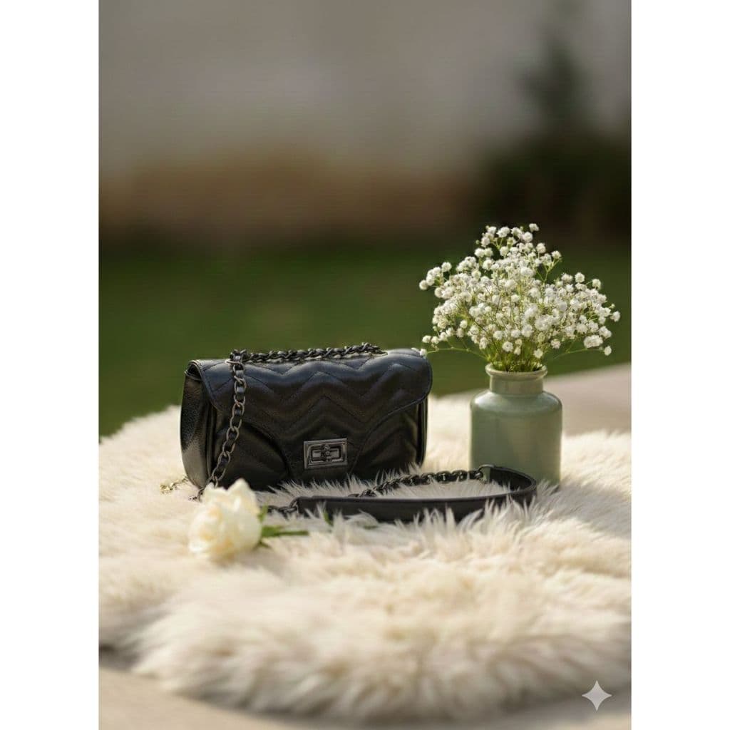 Bolsa Transversal Feminina Leve e Moderna Pequena de Ombro Mini Tiracolo para Trabalho e Festa Bolsa Preta