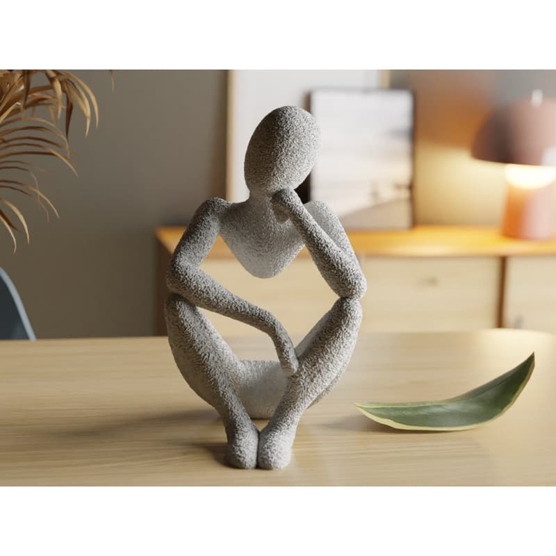 Escultura Minimalista 3D (O Pensador)