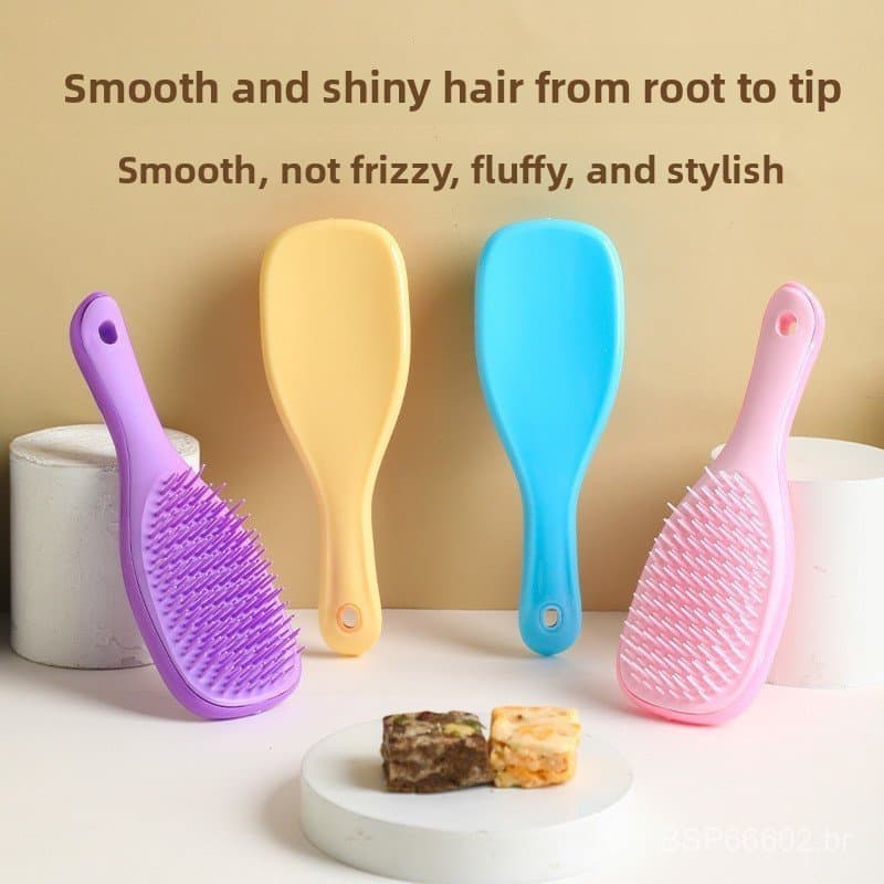 Escova de alta qualidade para pentear o cabelo, alisador de cabelo, pente alisador, pente pequeno com cabo longo