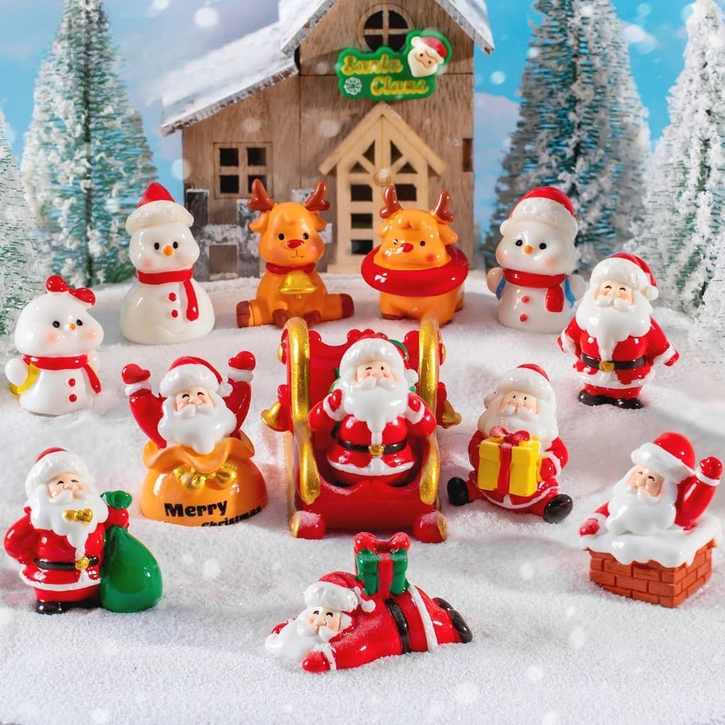 Paisagem Em Miniatura Natal Criativo Papai Noel Bonito Boneco De Neve Bola De Cristal Item Decorativo , Mesa Pequeno Ace
