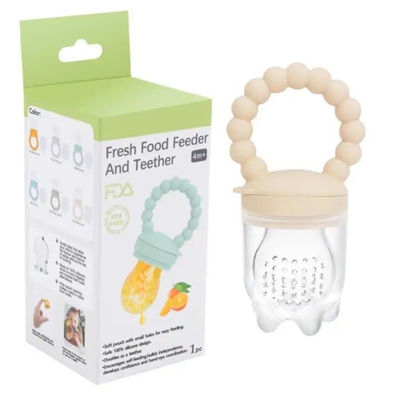 Chupeta Alimentadora de Frutas de Silicone, Mordedor Calmante de Frutas para Bebês, Alimentador de Alimentos Complementa
