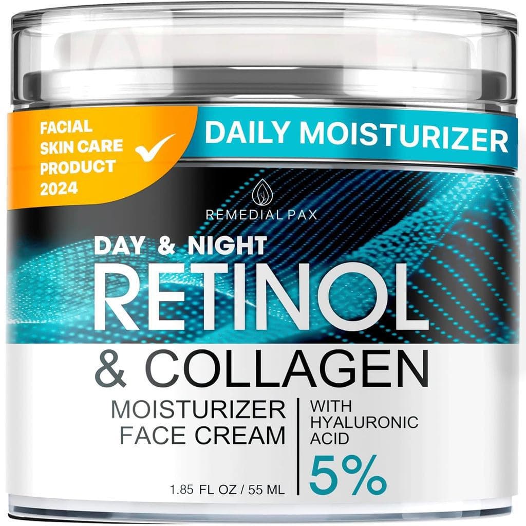 Creme Facial Hidratante com Retinol, Creme Firmador Anti-Envelhecimento para o Pescoço, Creme Facial para Dia e Noite