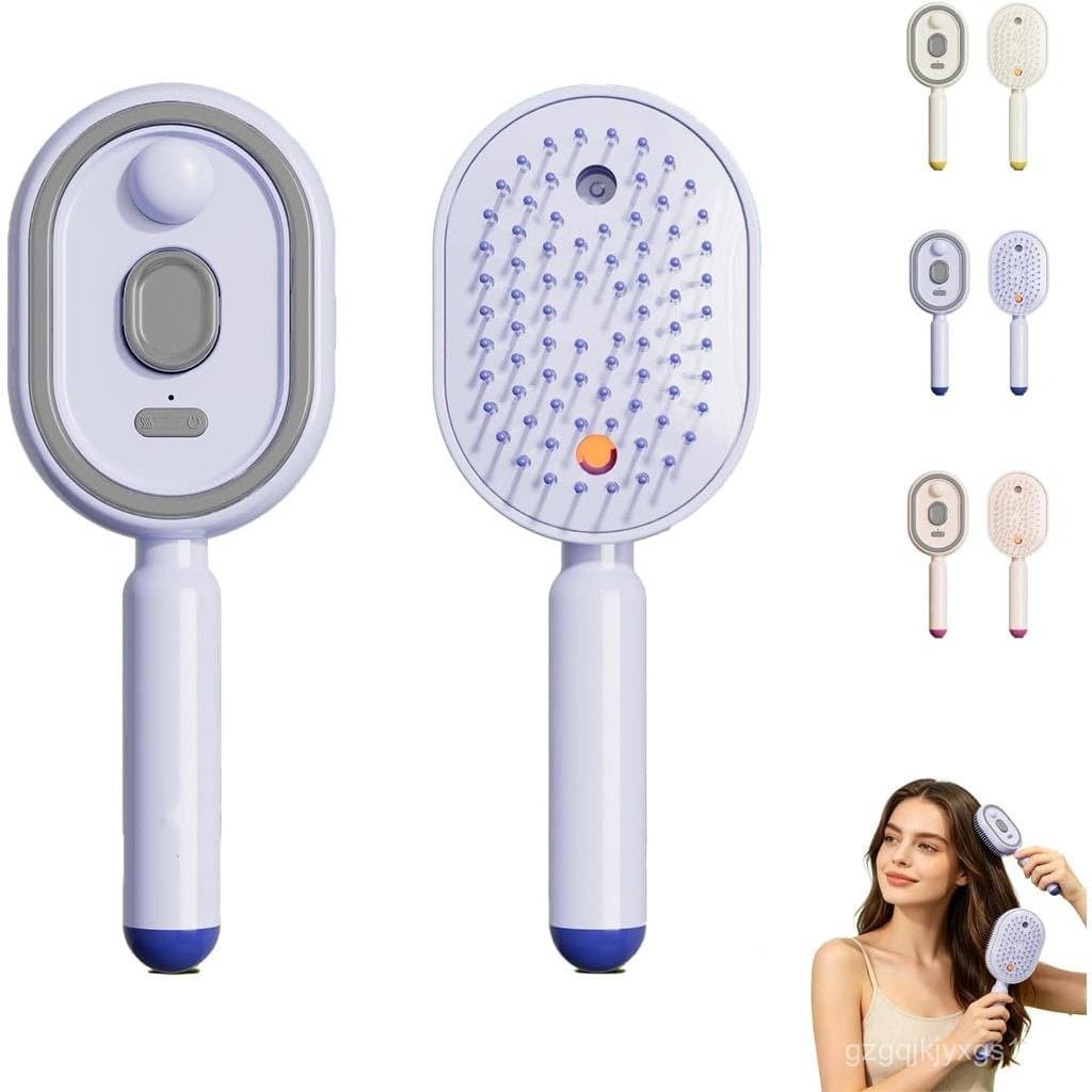 Escova Alisadora a Vapor Elétrica, Escova a Vapor Recarregável para Desembaraçar o Cabelo, Escova Alisadora a Vapor, Esc