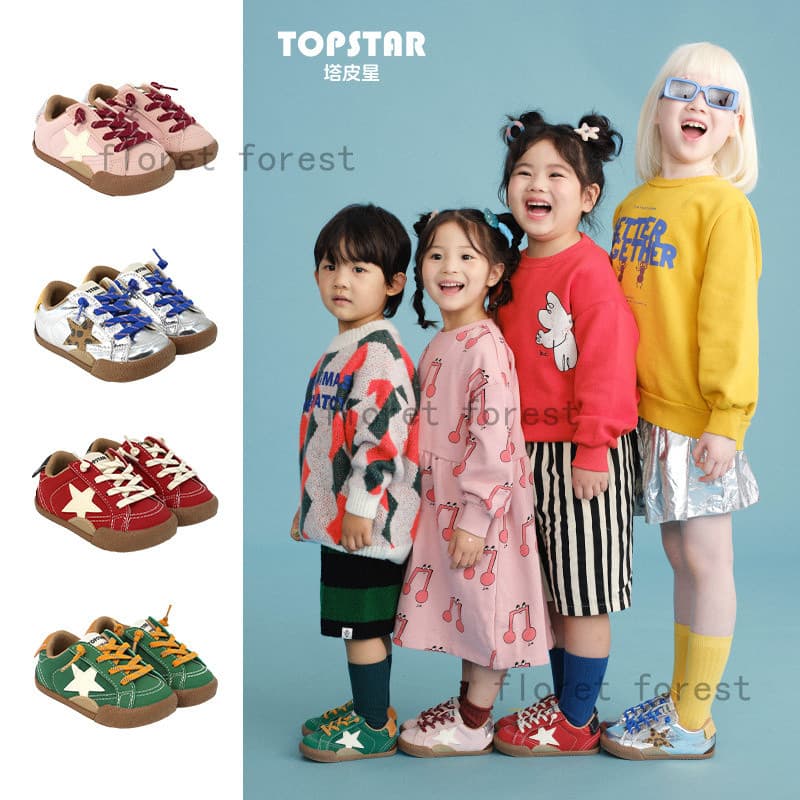 TopStar crianças estrela tênis primavera outono meninos meninas Retro alemão sapatos de treinamento sola macia jardim de