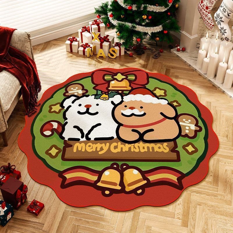[Novo produto] tapete de cachorro de natal sala de estar tapete de mesa de café doméstico decoração de férias tapete de