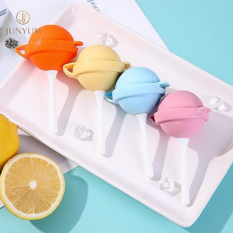 Molde De Picolé De Silicone Não Sti JUNYUM Para Famílias Fabricante De Pirulito De Gelo Seguro Atividades Divertidas De