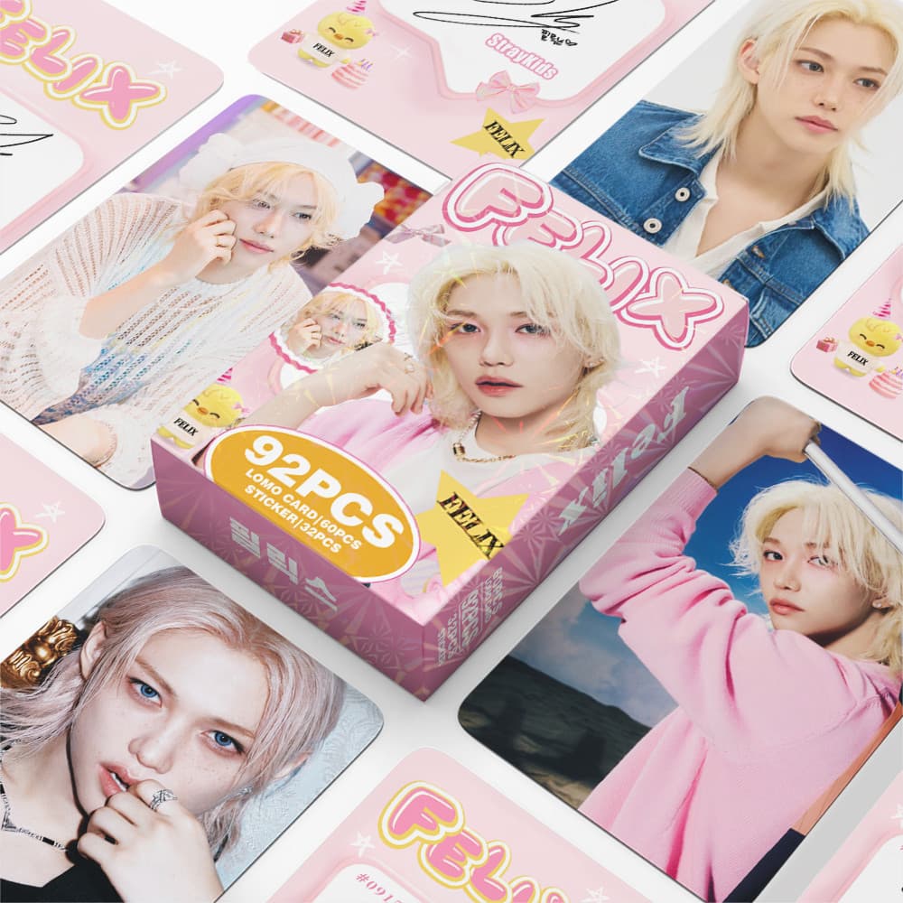 KPOP 92 Unidades/Caixa STRAYKIDS SOLO FELIX Photocards LOMO Cartão De Coleção