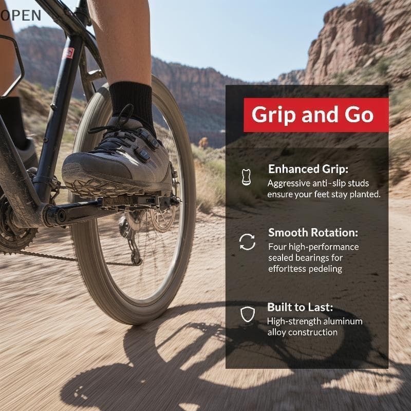 op Antiderrapante Mountain Bike Pedal Liga De Alumínio Selado Rolamentopedal Pedais De Equitação Universal Bicicleta Est