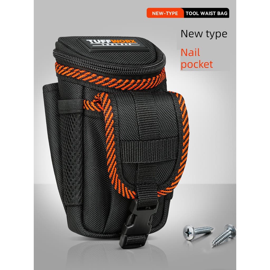 TW Bolsa de ferramentas pequena Bolsa de cintura Bolsa de inserção com zíper justo Pano Oxford Engrossado Durável Bolso