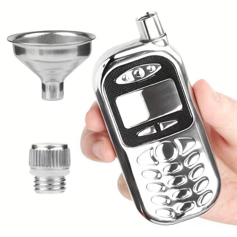 LKBG > Garrafa Retrô Para Celular , Frasco , Criativa Portátil Distribuição De Aço Inoxidável De 2.5 Onças Novo
