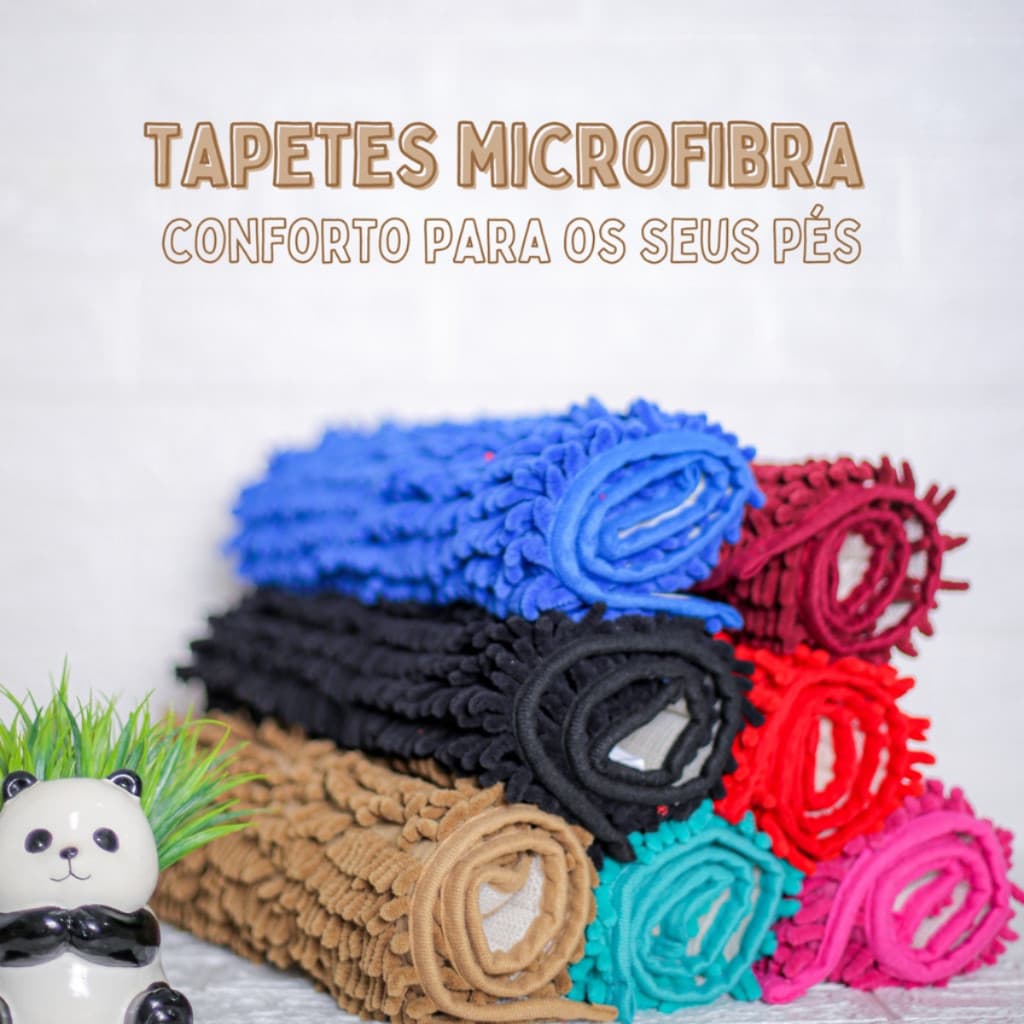 Tapete Macarrão 40x60 Antiderrapante Sintético Linha Luxo Extra Macio Porta / Banheiro