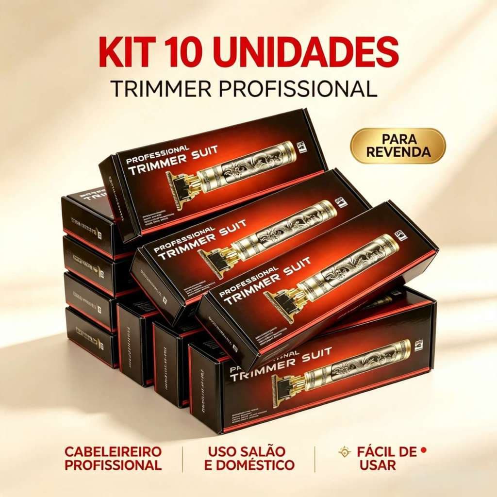 Kit 3/5/10 Máquina De Cortar Cabelo Barba Dragão Masculina Designer Elétrico Profissional Bateria recarregável