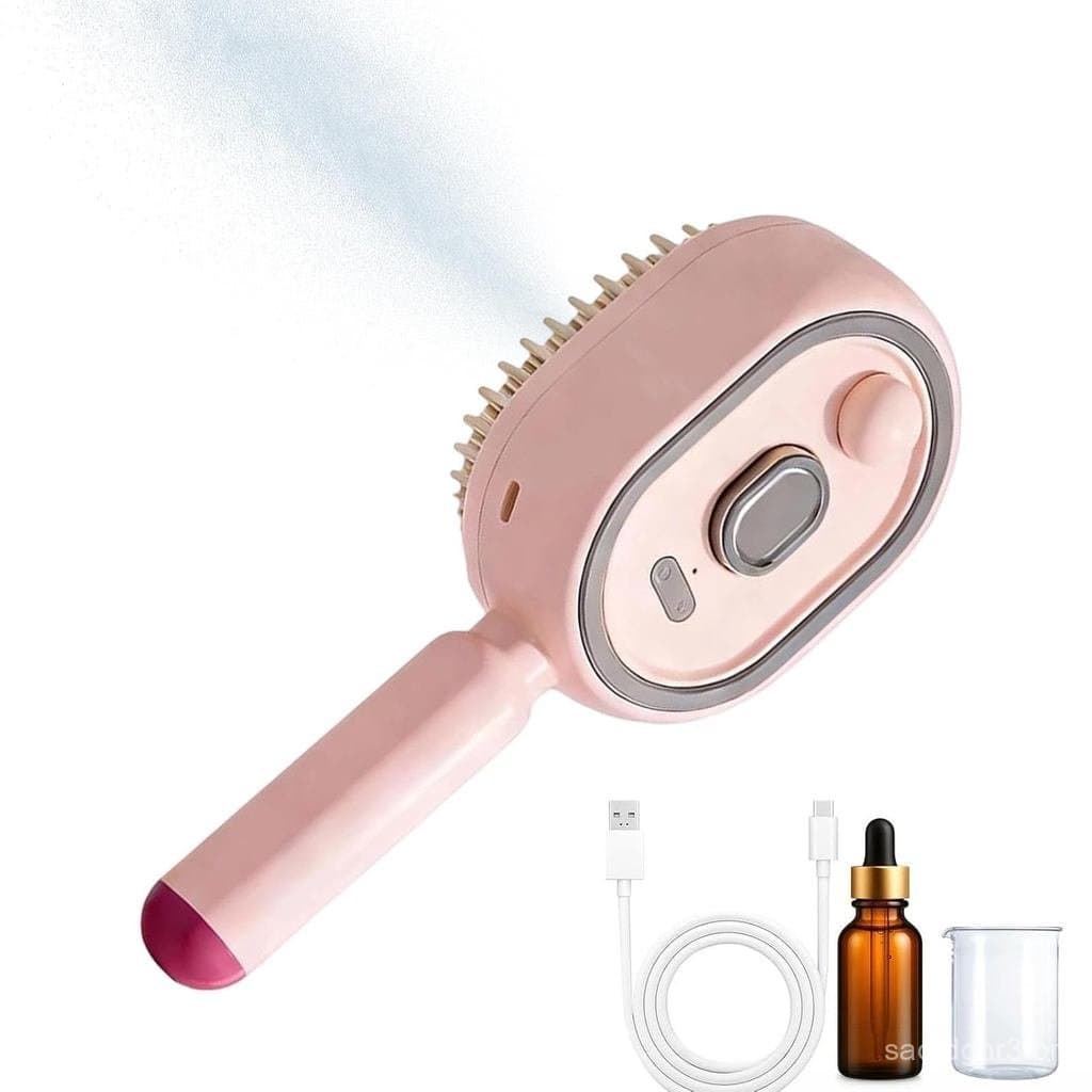 Escova Alisadora a Vapor, 2026 Nova Escova de Cabelo Recarregável com Spray de Água, Ferramenta de Spa Capilar para Cond