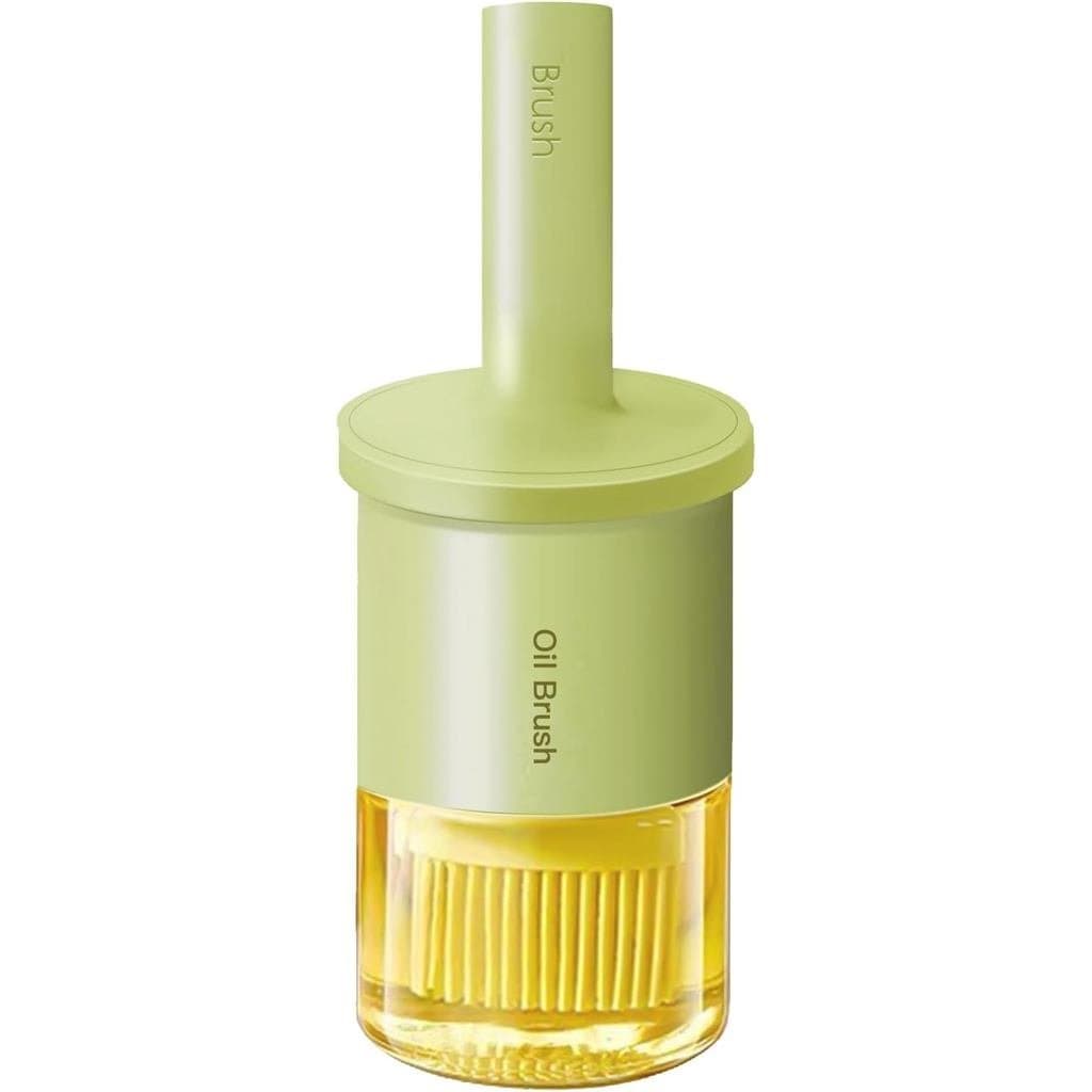 Garrafa Dispensadora de Vidro de 300ml/10oz com Pincel para Untar, Resistente ao Calor para Molhos, Churrasco, Grelhados