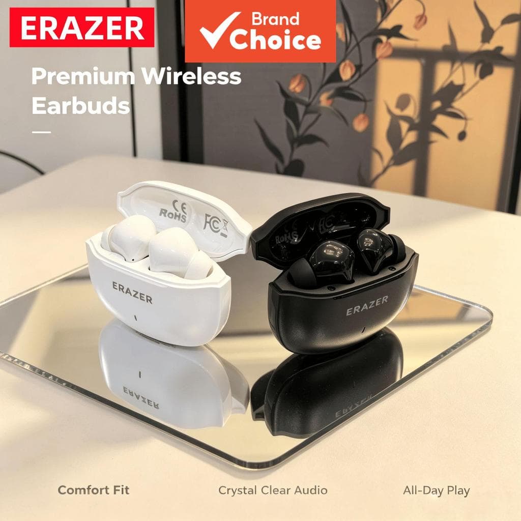ERAZER HT82 Fones De Ouvido Sem Fio Bluetooth 5.4 Modo De Baixa Latência In-Ear Fit Sports Gym Diários Viagem Música