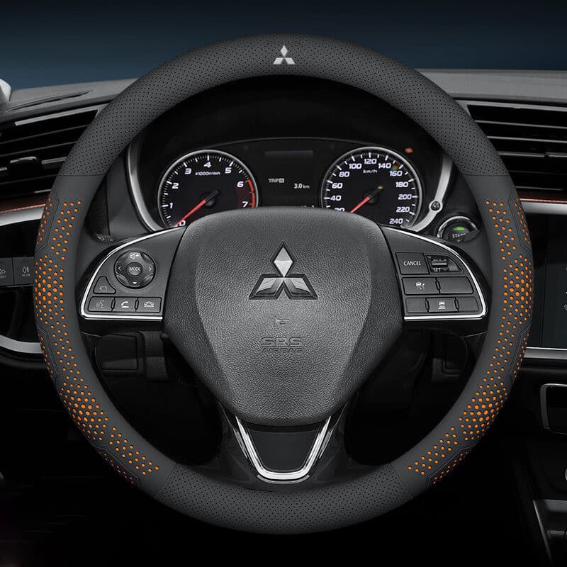 Capa Ultrafina para Volante de Carro, em Couro, Antiderrapante e Absorvente de Suor para Mitsubishi Triton, Outlander, M