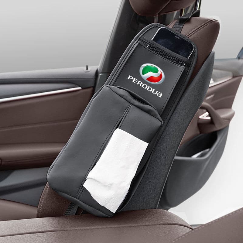 Bolsa Organizadora Lateral para Banco de Carro com Múltiplos Bolsos para Perodua Axia Myvi Bezza Alza Aruz Kelisa ABS Ca