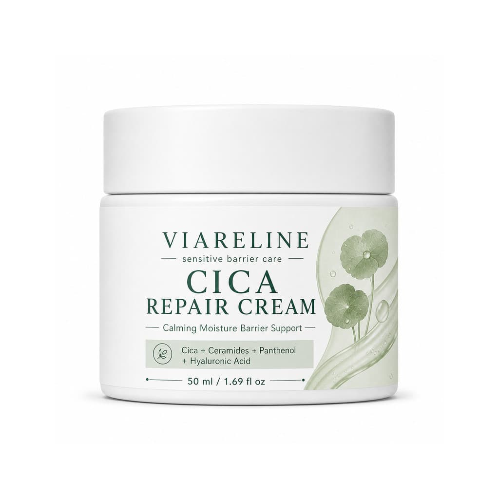 Creme de Cuidado Sensível VIARELINE Centella Asiatica, Hidratante Suave, Manutenção da Barreira, Creme Estabilizador e S
