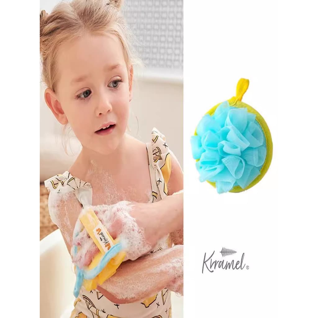 KRRAMEL Bola de banho infantil flor de banho dupla face Super macia não machuca a pele bola de banho do bebê não p