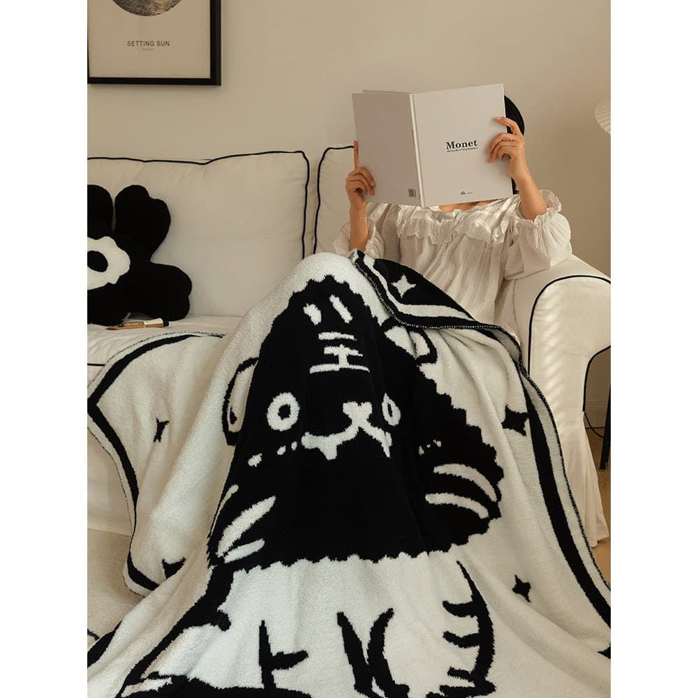 Meio velo Super bonito pequeno tigre cobertor escritório xale Nap cobertor dos desenhos animados das crianças cobertor s