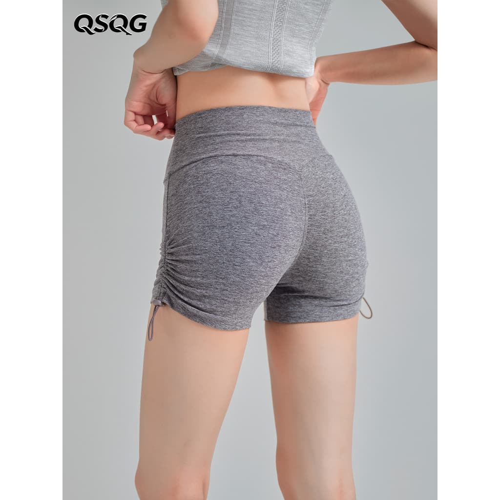 Shorts esportivos femininos cintura alta abdômen-estreito apertado calças de Yoga verão estilo fino correndo treinamento