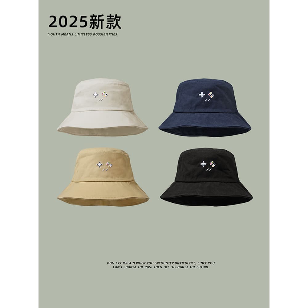 Chapéu balde masculino feminino 2026 novo estilo puro algodão primavera estilo ocidental chapéu de boa aparência guarda-